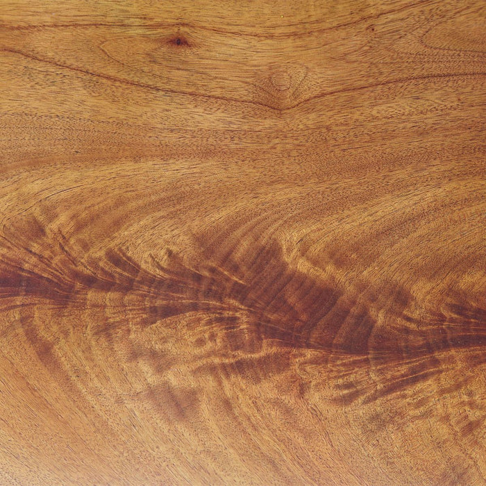 AICO Malibu Crest Rectangular Dining Table in Crotch Mahogany