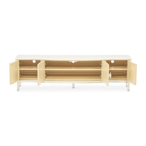 AICO Furniture Camellia Field Media Cabinet in Caramel