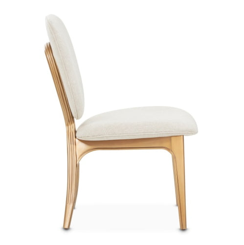 AICO Furniture Camellia Field Vanity Chair in Warm Pecan
