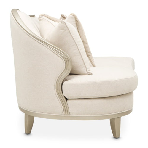 AICO Furniture Camellia Field LAF Loveseat Linen in Caramel