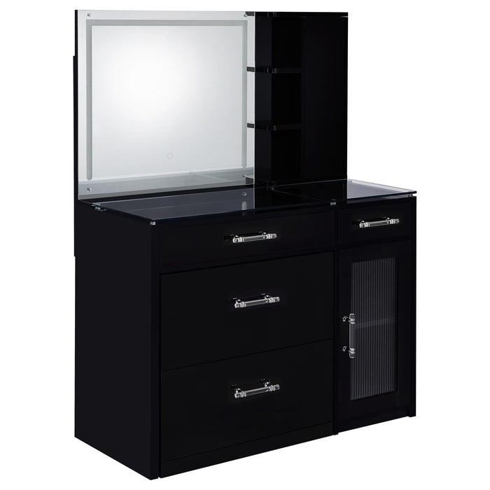 Flora Makeup Vanity Table with LED Mirror and Stool
