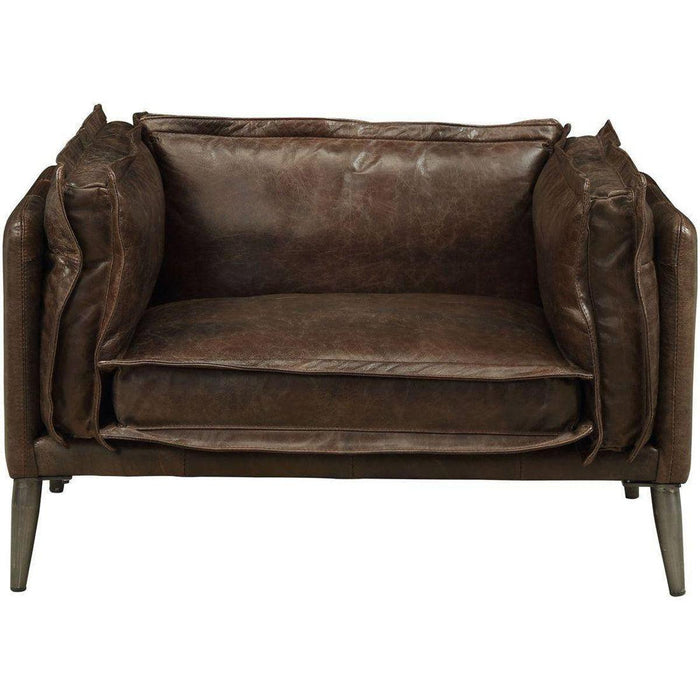 Acme Furniture Porchester Chair in Distress Chocolate 52482