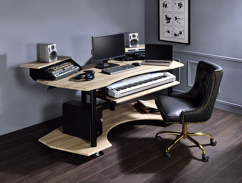 Eleazar Natural Oak Computer Desk