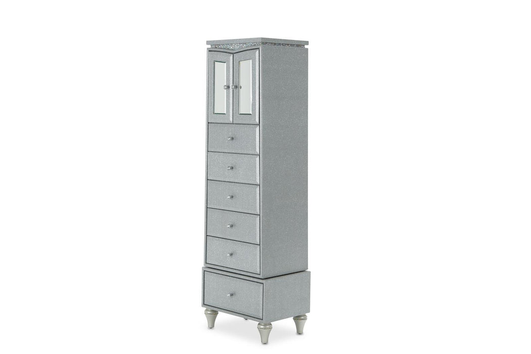 Melrose Plaza Upholstered Swivel Lingerie Chest in Dove