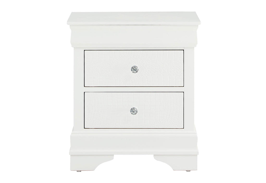 POMPEI METALLIC GREY NIGHTSTAND