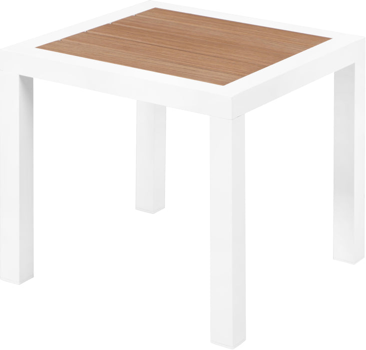 Nizuc Brown manufactured wood Outdoor Patio Aluminum End Table