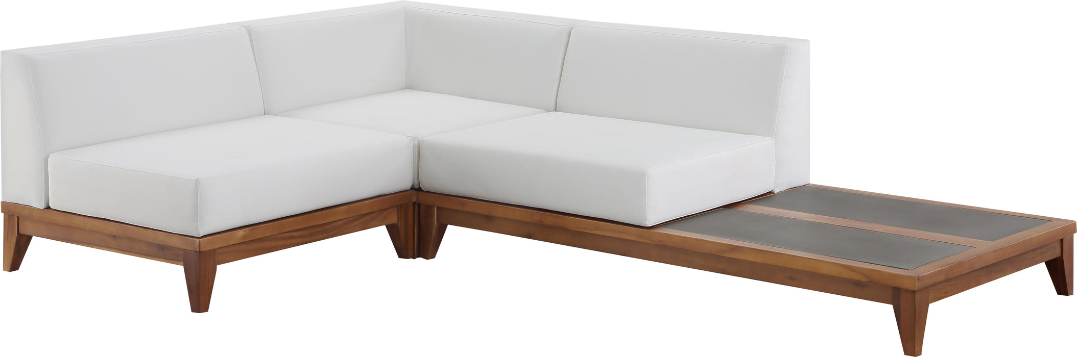 Rio Off White Waterproof Fabric Outdoor Patio Modular Sectional