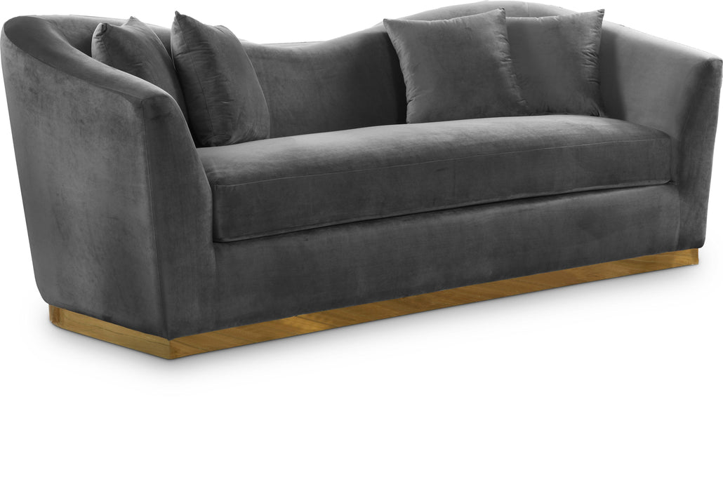 Arabella Grey Velvet Sofa