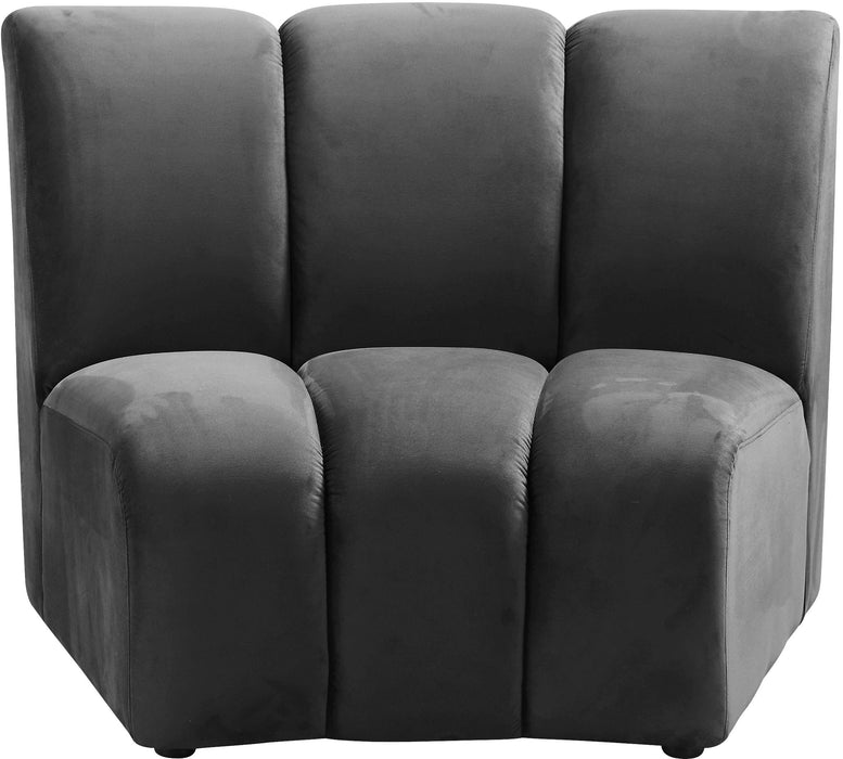 Infinity Grey Velvet Modular Chair