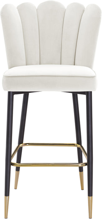 Lily Cream Velvet Stool