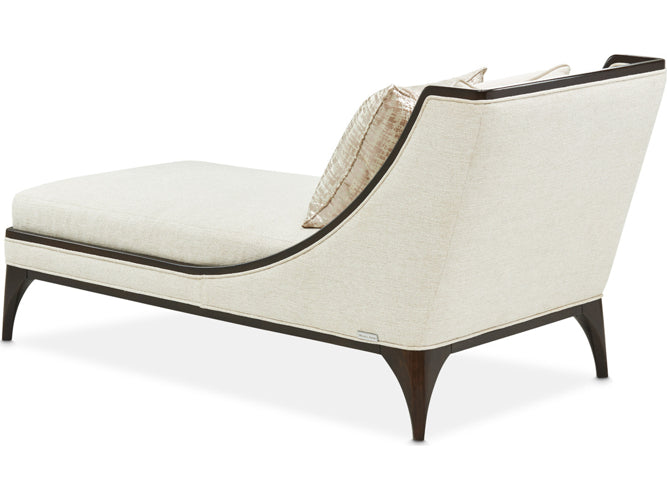 AICO Paris Chic Armless Chaise Cremini in Espresso