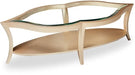 AICO Malibu Crest Cocktail Table w/Glass in Chardonnay 9007204-822 image