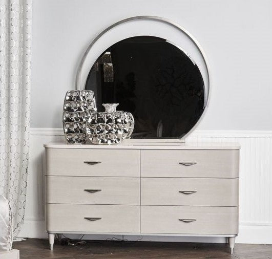 AICO Eclipse Mirror in Moonlight