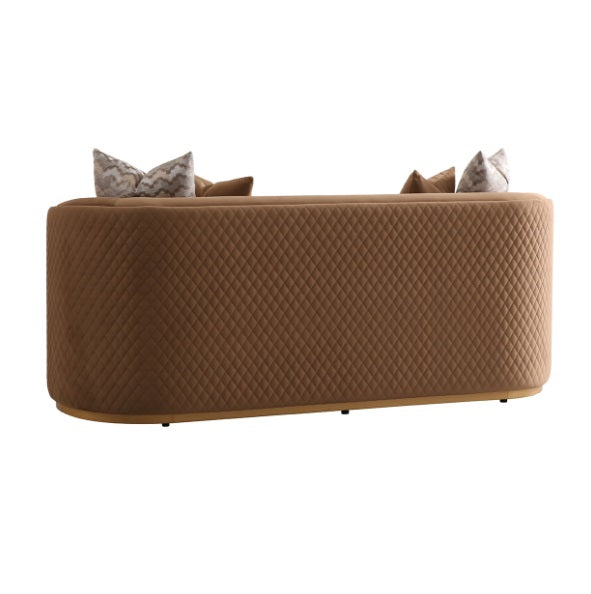AICO Furniture Ariana Loveseat in Caramel Gold