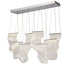 AICO Furniture Lighting Sheer Waves 8 Light Rectangular LED Chandelier with Gold Accent/Chrome image