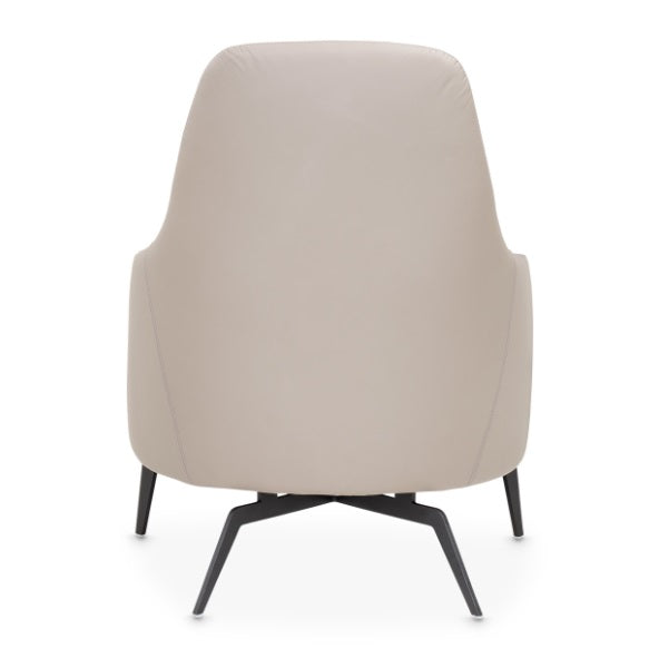 AICO Furniture Mia Bella Bergamo Accent Chair in Stainless Steel