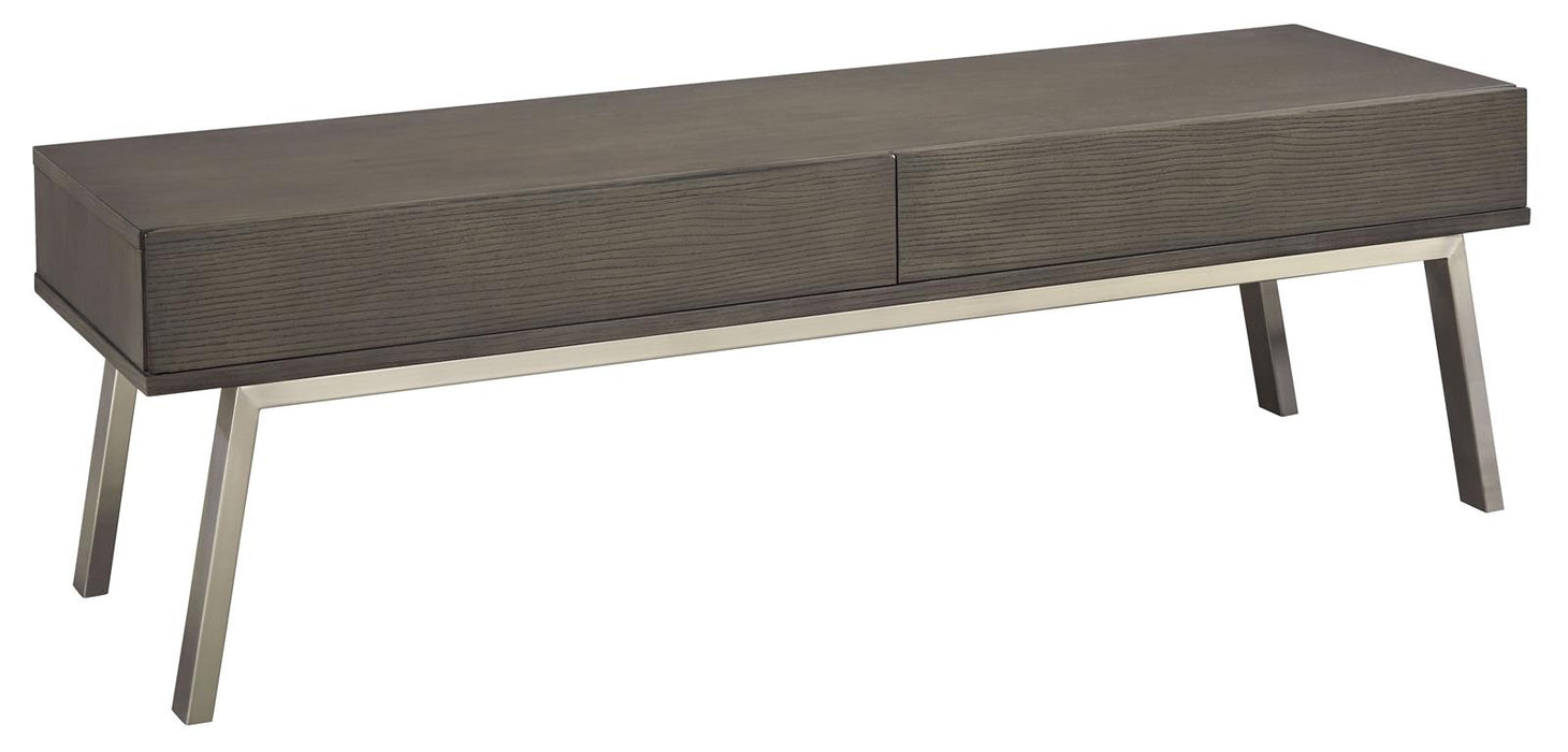 Palliser Maddox Portrait 2 Drawer Bench in Sea Gray 112-450 image