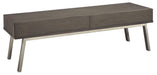 Palliser Maddox Portrait 2 Drawer Bench in Sea Gray 112-450 image