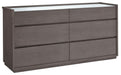 Palliser Maddox 6 Drawer Dresser with Glass Top in Sea Gray 112-456 image