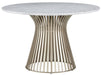 Palliser Furniture Mix and Match Dining Naomi Round Dining Table with Marble Top in Gold 119-1576K image