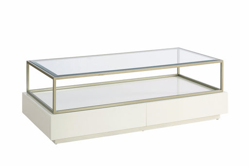 Palliser Delany 2 Drawer Cocktail Table in Ivory/ Champagne 860-050 image