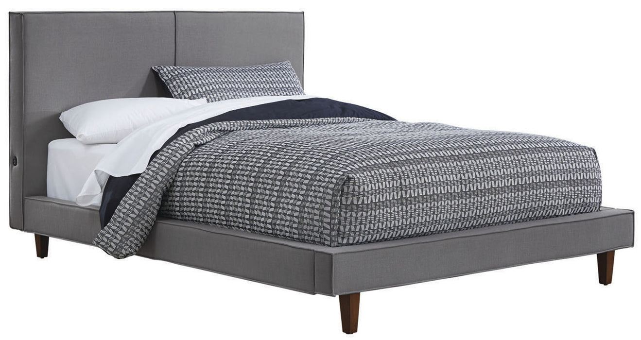 Palliser Furniture Talbot Queen Upholstered Platform Bed in Dark Gray 934-941KQ image