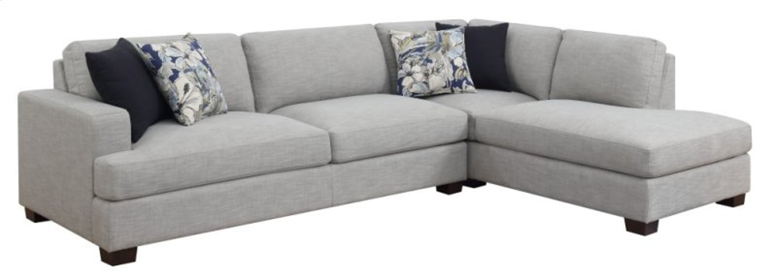Emerald Home Vernon Sectional Loveseat in Granite Gray U4369-30-03