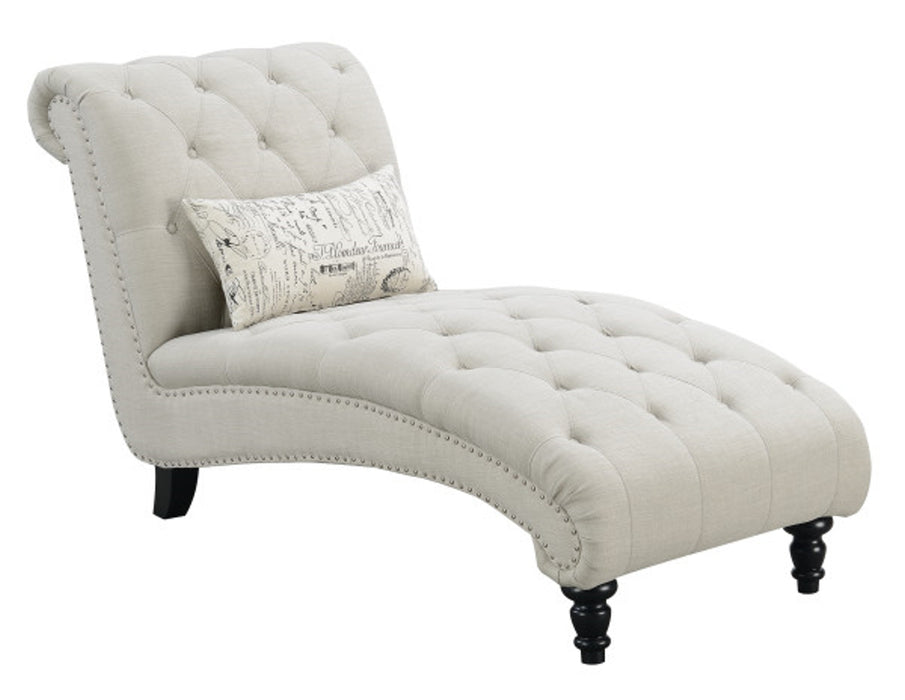 Emerald Home Hutton II Chaise w/ 1 Kidney Pillow in Beige U3164-07-29