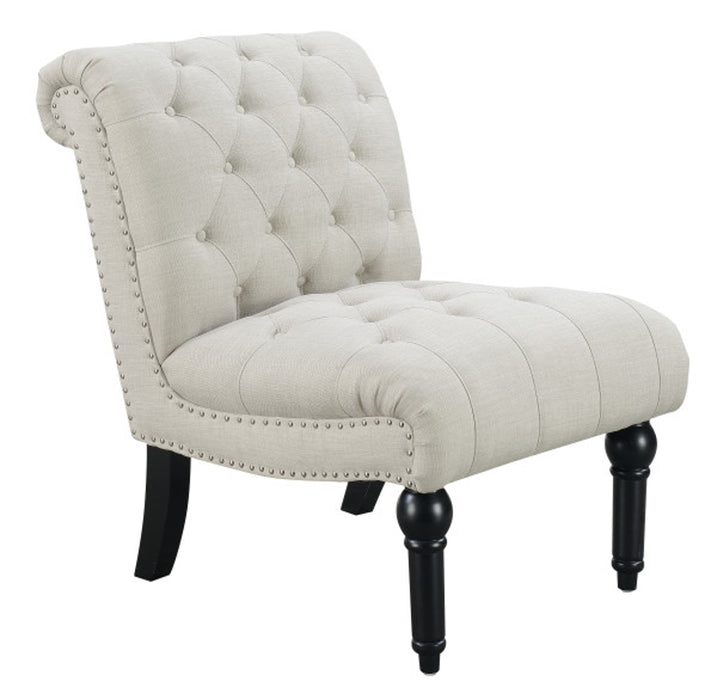Emerald Home Hutton II Armless Accent Chair in Beige U3164-15-29