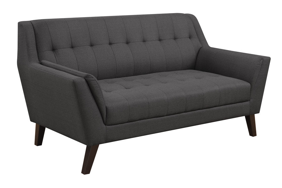 Emerald Home Furnishings Binetti Loveseat in Charcoal U3216-01-03