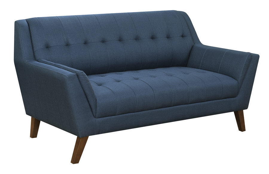 Emerald Home Furnishings Binetti Loveseat in Navy U3216-01-04