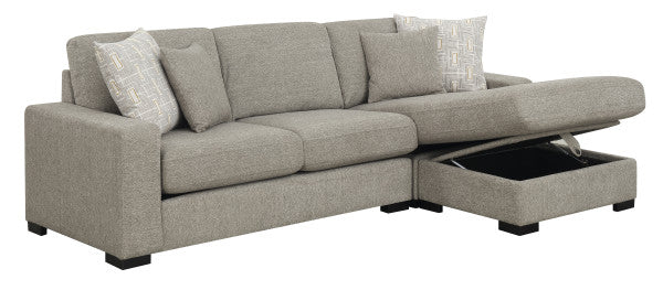 Emerald Home Furnishings Brahms 2pc Sectional Sofa in Gray U4391-11-12-03-K