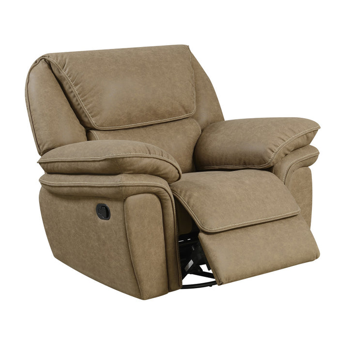 Emerald Home Allyn Swivel Glider Recliner in Desert Khaki U7127-04-15